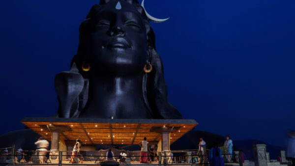 Wallpaper Blue, Statue, Background, Lord, Shiv, With, Desktop, Shiva, Sky