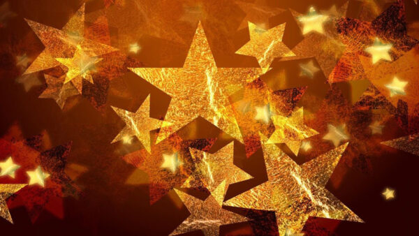 Wallpaper Stars, Red, Desktop, Christmas, Star, Golden