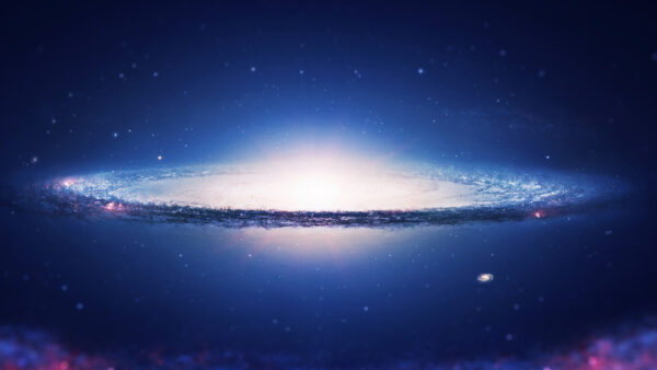 Wallpaper Desktop, Luminous, Nighttime, With, Space, Galaxy, During