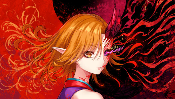 Wallpaper Horns, Girl, Heterochromia, Pointed, Ears, Anime