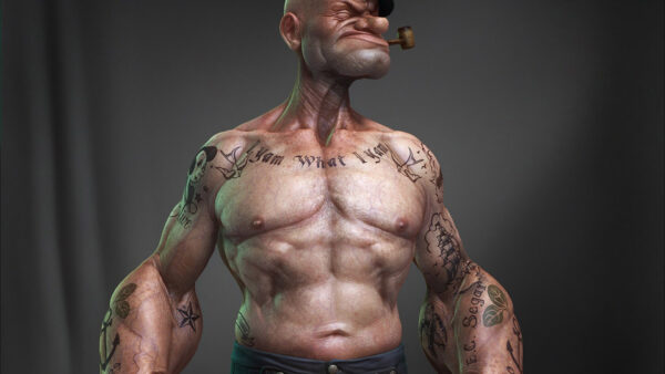 Wallpaper With, Tattoos, Popeye