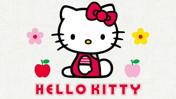 Wallpaper With, Bow, Kitty, White, Background, Hello, Desktop, Head, Red