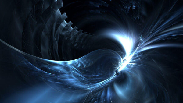 Wallpaper Blue, Swirl, Artistic, Dark, Desktop