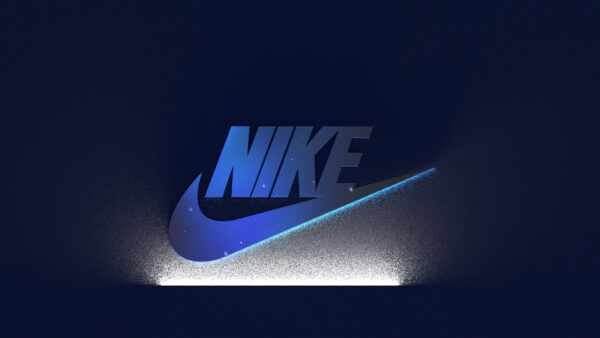 Wallpaper Nike, Digital, Blue, CGI, Art