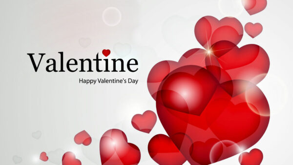 Wallpaper Hearts, Background, Red, White, Day, With, Desktop, Valentine’s, Lights