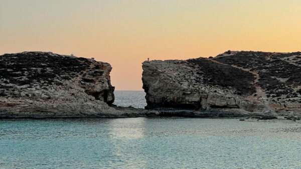 Wallpaper Background, Rock, Water, Light, Blue, Arch, Yellow, Nature, Ocean, Sky