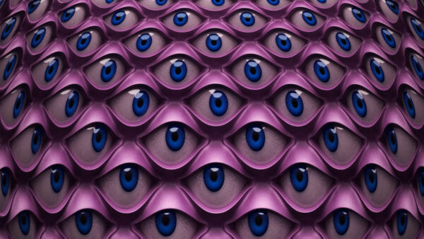 Wallpaper Purple, Multiple, Art, Trippy, Blue, Eyes