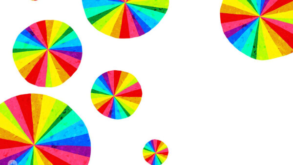 Wallpaper Colorful, Background, Pride, Circles, White, Desktop