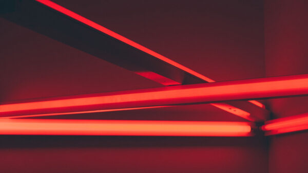 Wallpaper Aesthetic, Desktop, With, Color, Lights, Red
