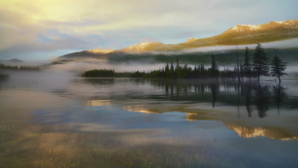 Wallpaper Lake, Kanas, Reflections