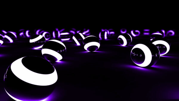 Wallpaper Mobile, Black, Desktop, White, Balls, Abstract, Purple