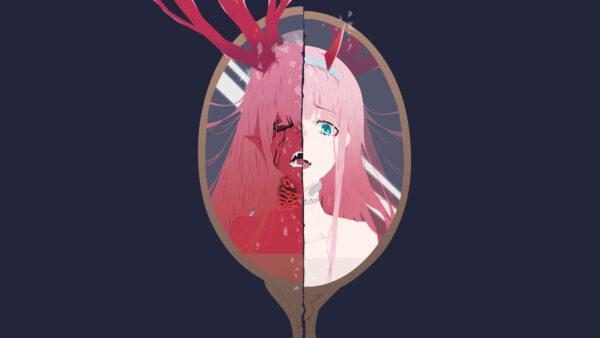 Wallpaper Two, Anime, With, Side, Horn, The, FranXX, Small, And, Other, Large, Darling, Zero, One