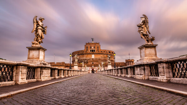 Wallpaper Travel, Desktop, Rome, Sculpture, Italy, Bridge
