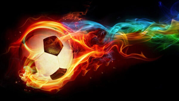 Wallpaper Background, Football, Fire, Desktop, Black, With