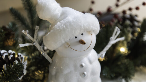 Wallpaper Snowman, Christmas, Desktop, White