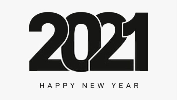 Wallpaper Happy, Year, 2021, Desktop, With, New, White, Background