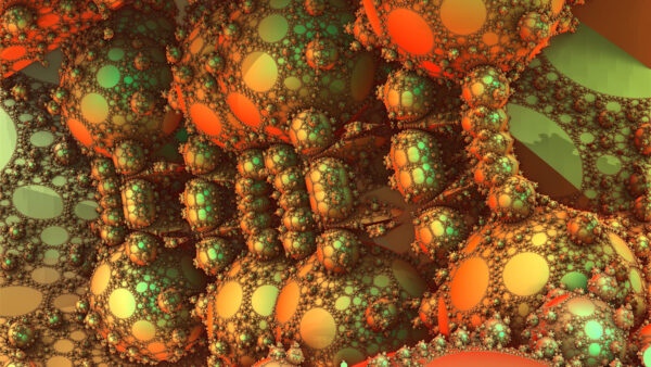 Wallpaper Bubbles, Desktop, Abstract, Shapes, Mobile, Red, Abstraction, Green, Fractal