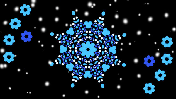 Wallpaper Abstract, Blue, Geometry, Desktop, Snowflake
