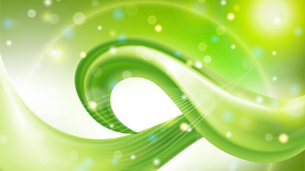 Wallpaper Bokeh, Lines, Abstraction, Swirl, Green, Abstract