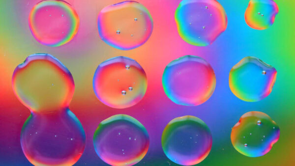 Wallpaper Dye, Colorful, Desktop, Green, Pink, Bubbles, TIE, Blue