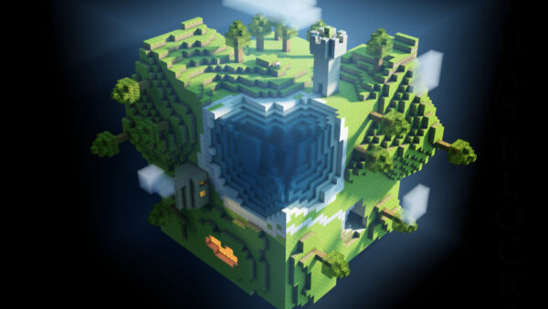 Wallpaper Cubes, Minecraft, Planet
