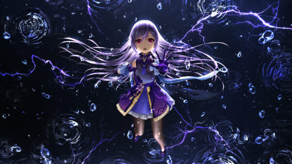 Wallpaper Hair, Genshin, Keqing, Eyes, Impact, Dress, Pink, Purple