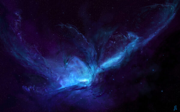 Wallpaper Blue, Milky, Way, Galaxy