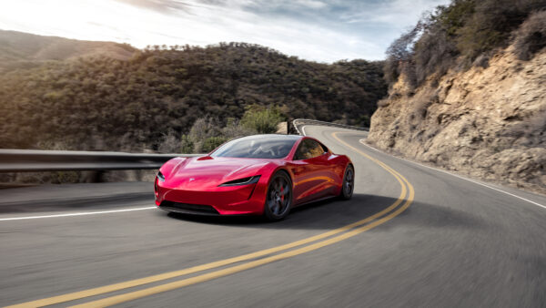 Wallpaper Tesla, Roadster