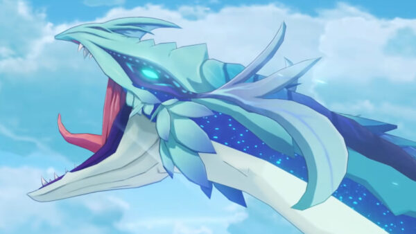 Wallpaper Dragon, Impact, Sky, Blue, Genshin, Mouth, Background, Games, Open