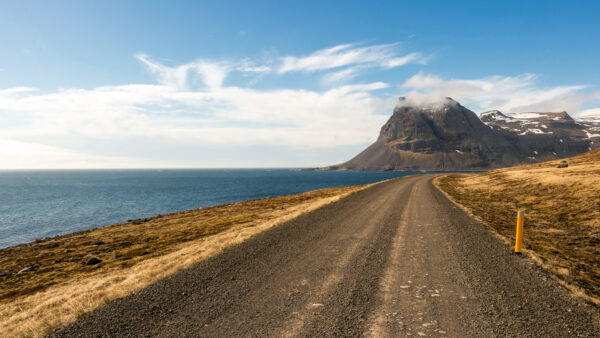 Wallpaper And, Clouds, Sea, Mobile, Near, With, Sky, Desktop, Road, Background, Blue, Nature, Mountain