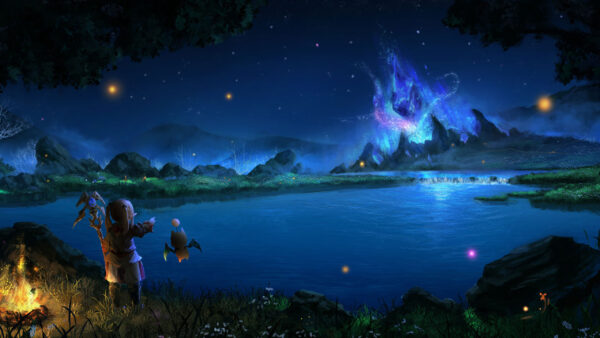 Wallpaper Final, Stars, Fantasy, Sky, With, XIV, Desktop, Games, And, Lake