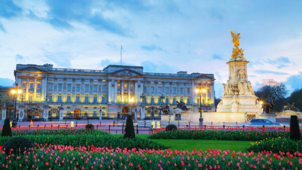 Wallpaper With, Travel, Lights, England, During, Time, London, Buckingham, Palace, Evening
