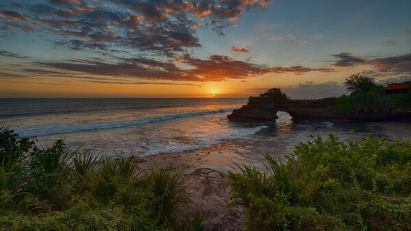 Wallpaper Sunset, Sky, Indonesia, Desktop, Ocean, Cloud, Coast, Nature, Horizon