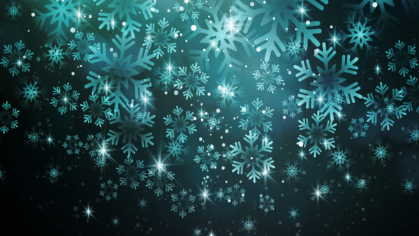 Wallpaper Snowflake, Green, Desktop, Glittering, Mobile