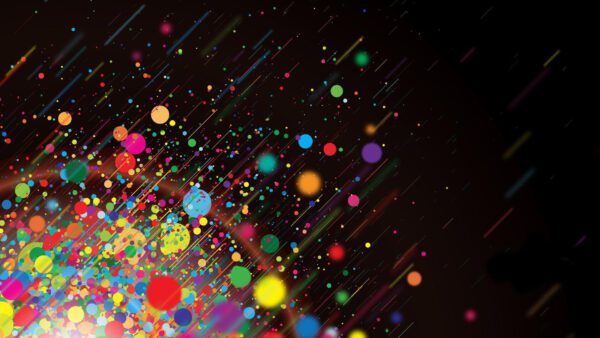 Wallpaper Black, Colorful, Paint, Abstract, Bubbles, Background
