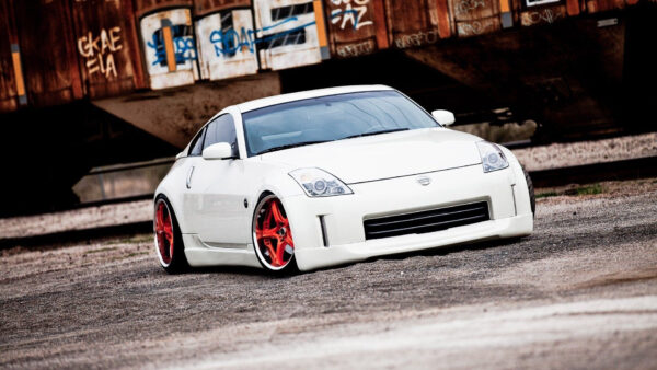 Wallpaper Desktop, Nissan, Red, 350z, Jdm, Car, White, And