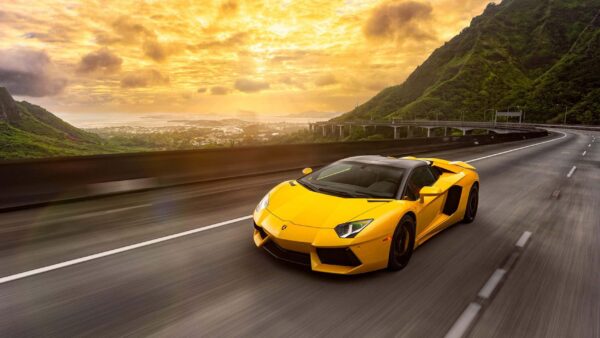 Wallpaper Car, Yellow, Lamborghini, Aventador, LP700