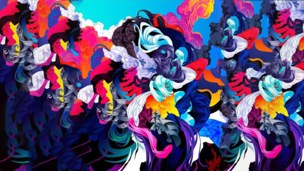 Wallpaper Pattern, Dark, Colorful, Abstraction, Art, Abstract