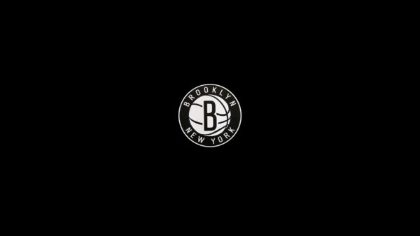 Wallpaper Crest, Basketball, Badge, NBA, Nets, Black, Logo, Emblem, Background, Brooklyn