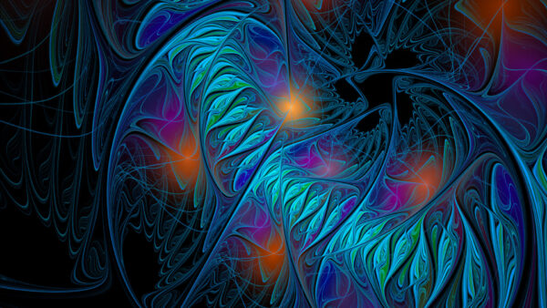 Wallpaper Fractal, Art, Lights, Colorful, Abstract, Line, Abstraction