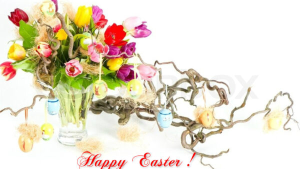 Wallpaper Flowers, Eggs, Happy, Easter, Spring