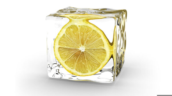 Wallpaper Cube, Lime, Lemon, Minimalism, Ice