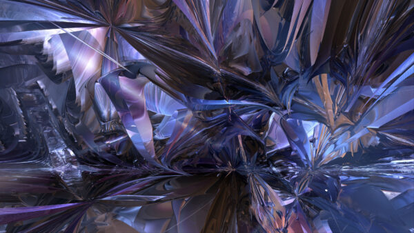 Wallpaper Light, Fractal, Trippy, Blue, Purple, Chaos, Glare, Abstraction