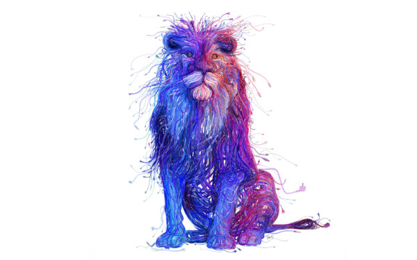 Wallpaper Lion, Wired, Russian