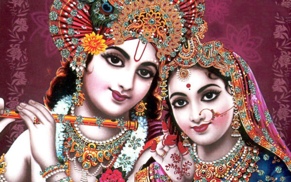 Wallpaper Indian, Krishna, Radha