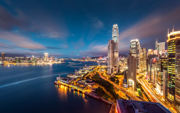 Wallpaper Hong, Kong, Lights, Harbour, Night