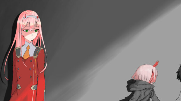 Wallpaper And, Gray, Two, Small, With, FranXX, Anime, Zero, The, Girl, Darling, Background, Desktop