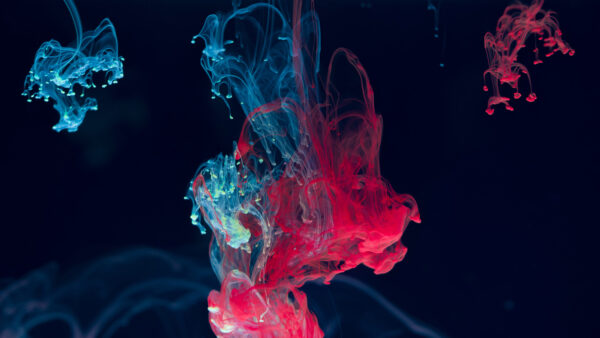 Wallpaper Mobile, Smoke, Abstract, Red, Desktop, Background, Black, Blue, Blowing