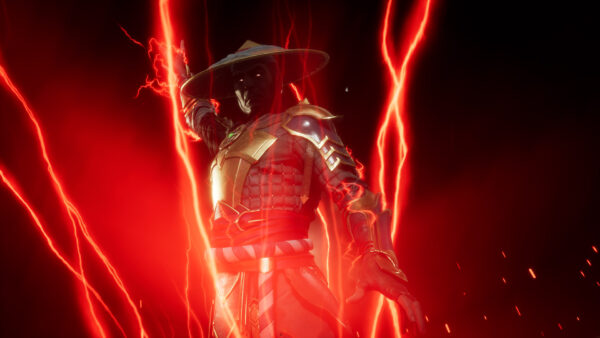 Wallpaper Mortal, Red, Kombat, Background, Raiden, Lightning