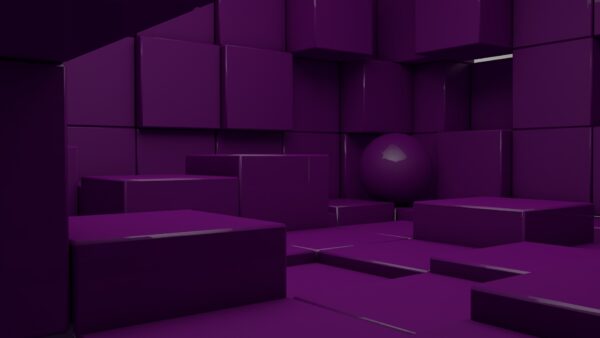 Wallpaper Desktop, Purple, Cubes, Abstract